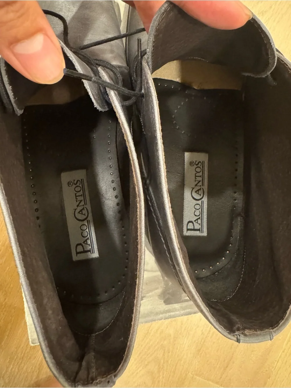 Men's Gray Leather Chukka Boots